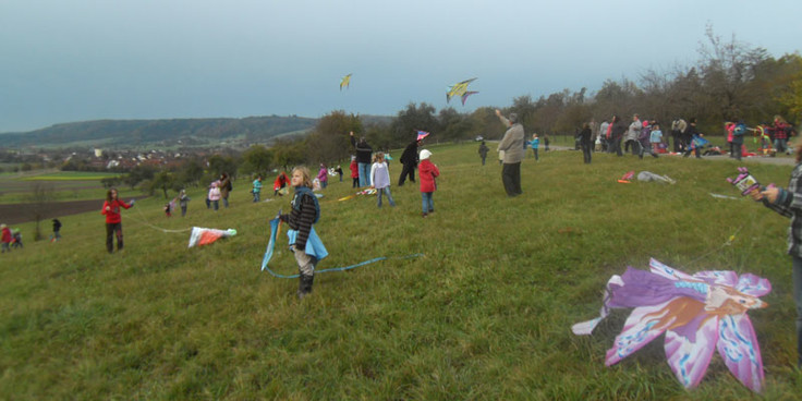 Drachensteigen im Oktober 2011